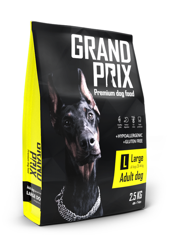 фото Сухой корм для собак grand prix large adult, злаки, птица, 2.5кг