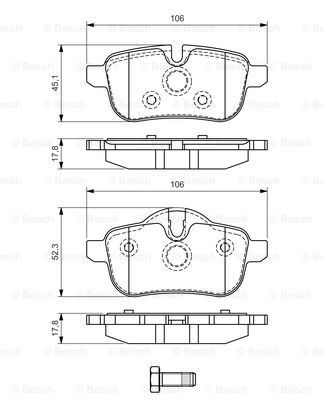 

Комплект тормозных дисковых колодок BOSCH 0 986 494 450