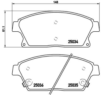 

Тормозные колодки brembo дисковые P59077