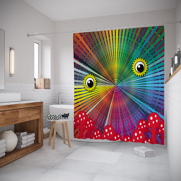 

Шторы для ванной JoyArty «Радужные мысли» 180x200 см