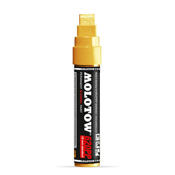 

Маркер Molotow 620PP с краской 15мм 40мл золотистый, 620PP Золото темный