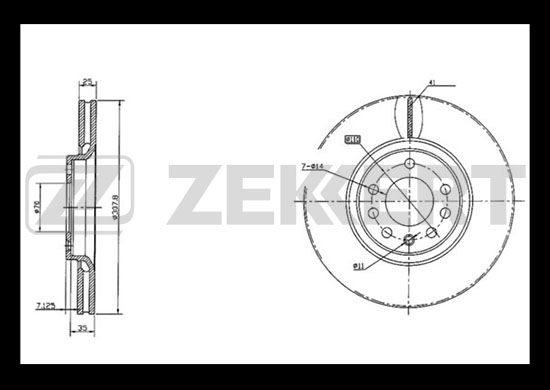 фото Тормозной диск zekkert bs-5294