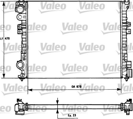 

Радиатор охлаждения двигателя VALEO 731166