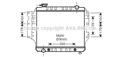 

Радиатор охлаждения двигателя AVA QUALITY COOLING JE2022