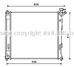 фото Радиатор охлаждения двигателя ava quality cooling hy2284