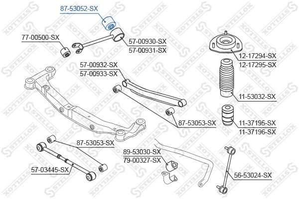 фото Рычаг независимой подвески колеса stellox 87-53052-sx