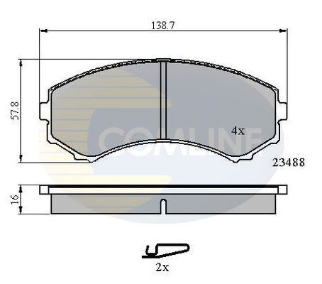 

Комплект тормозных колодок, дисковый тормоз COMLINE CBP3172