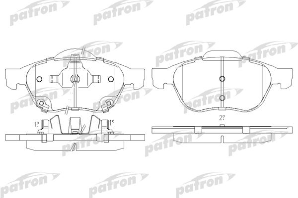 фото Комплект тормозных колодок, дисковый тормоз patron pbp1447