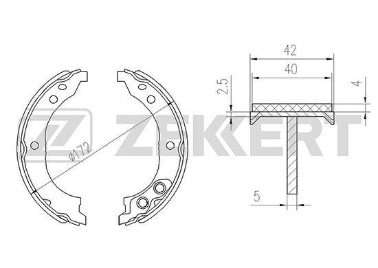 

Комплект тормозных колодок ZEKKERT BK-4453