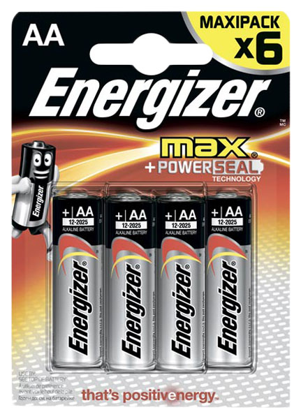 

Батарейка Energizer AA-LR6 6 шт, Energizer-1