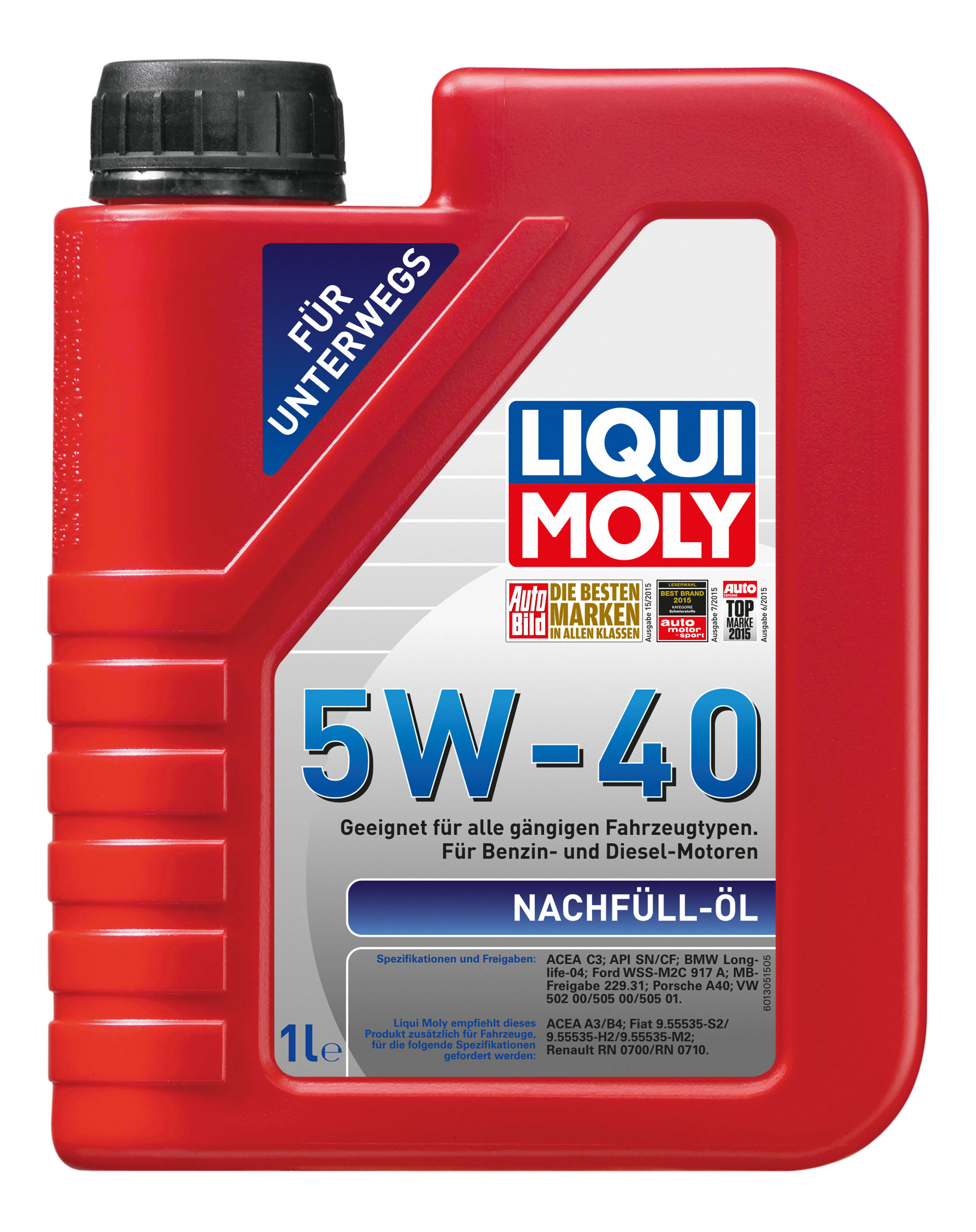 фото Нс-синтетическое моторное масло nachfull oil 5w-40 sn/cf;a3/b4/c3 liqui moly