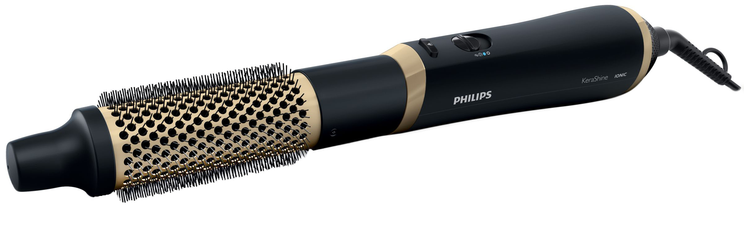 фото Фен-щетка philips kerashine hp8667/00 black/gold