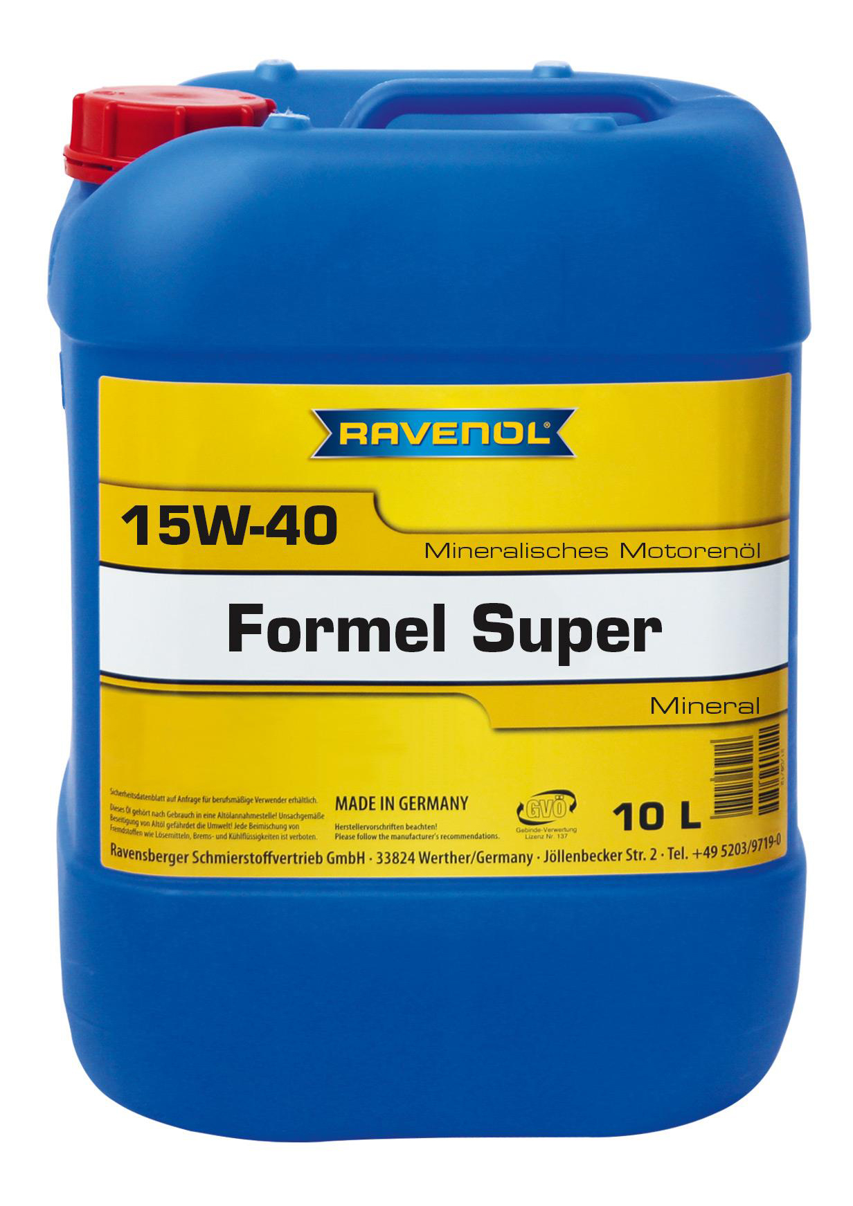 фото Моторное масло ravenol formel super sae 15w-40 10л