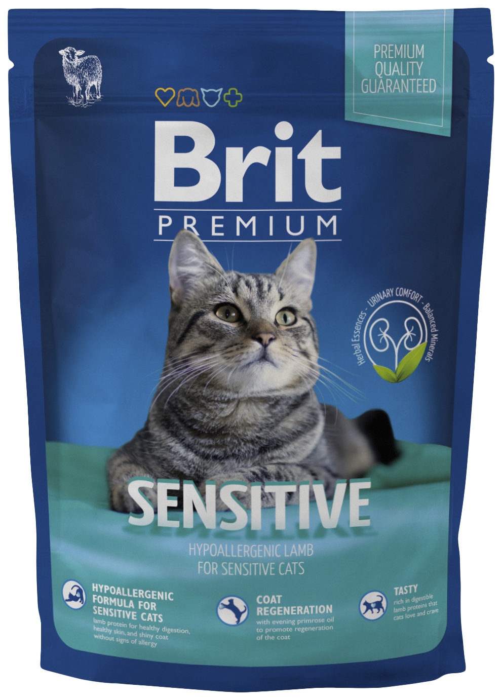 фото Сухой корм для кошек brit premium sensitive, ягненок, 0,8кг