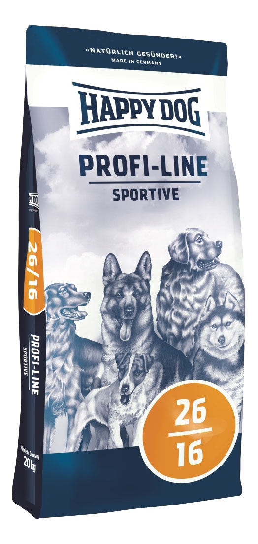 фото Сухой корм для собак happy dog profi-line sportive, для активных, птица, 20кг