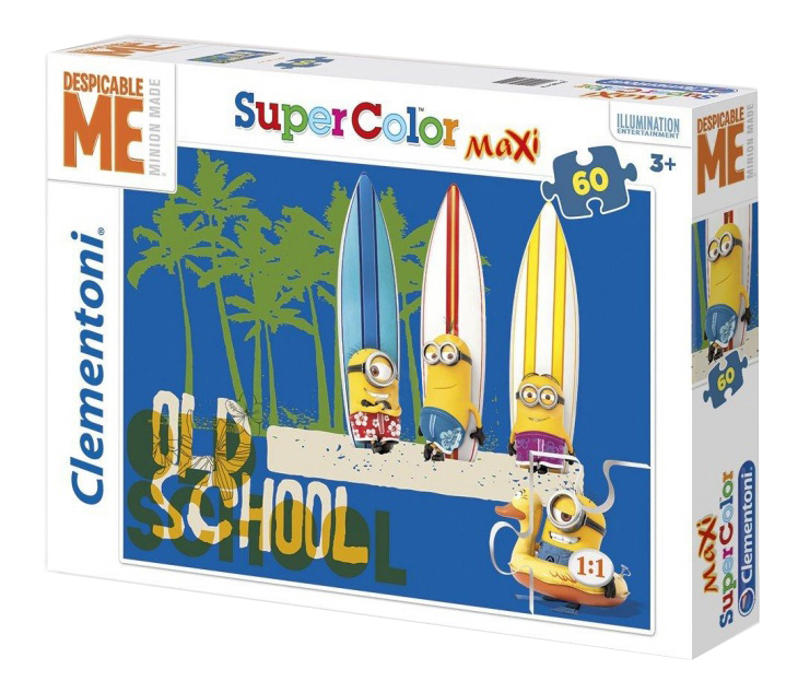 

Пазл Clementoni миньоны 60 деталей, minions, Серферы 60 деталей