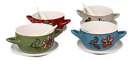 

Бульоница Rosenberg 21939 340мл 4 шт, набор бульонниц Rosenberg 340мл