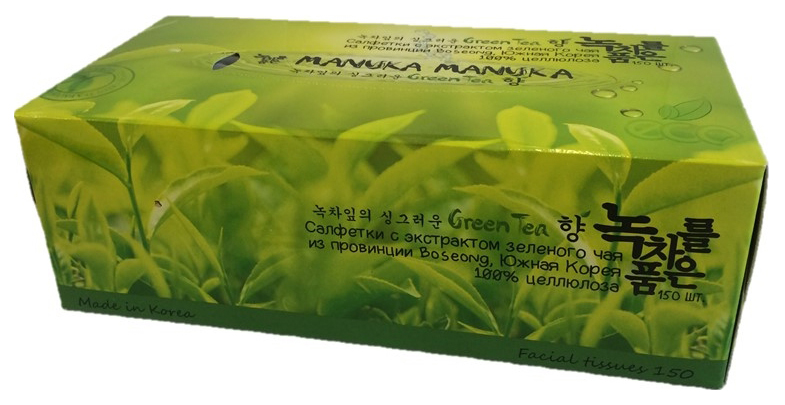 фото Бумажные платки monalisa manuka manuka green tea 150 шт