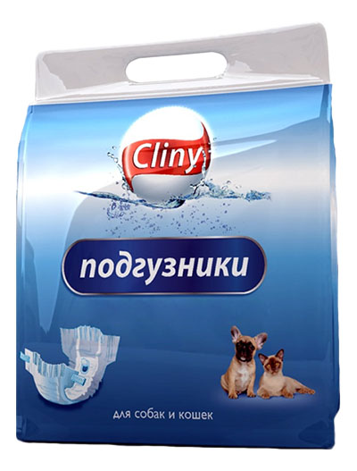 фото Подгузники для кошек и собак cliny, l