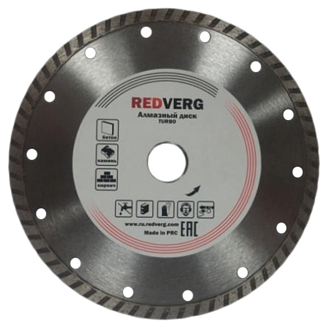 Диск отрезной алмазный RedVerg 6621288 900161 универсальный сегментный алмазный диск redverg