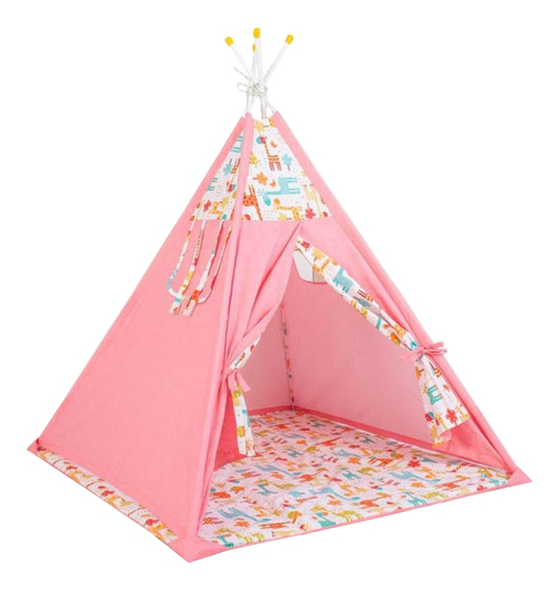 фото Игровая палатка polini жираф, розовый
