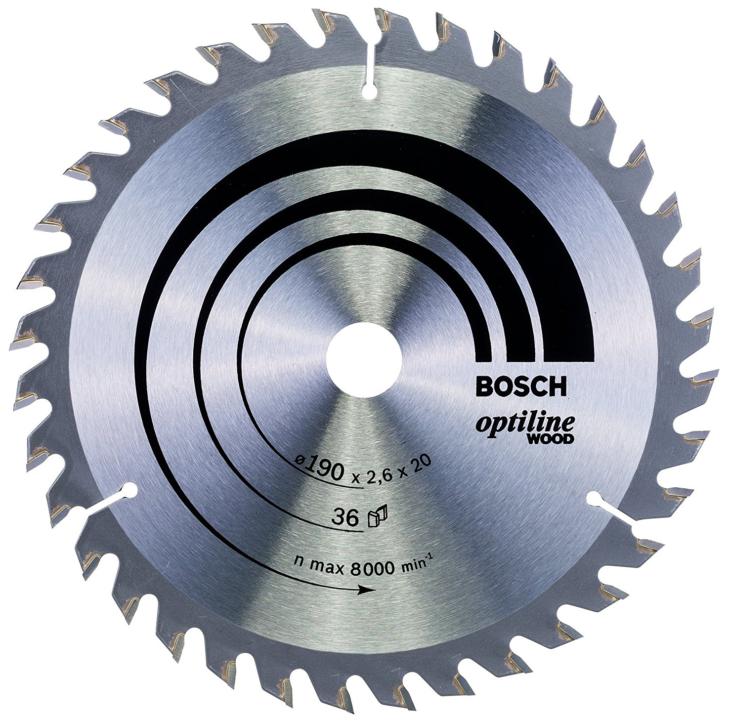 фото Пильный диск по дереву bosch std wo 190x20-36t 2608640613