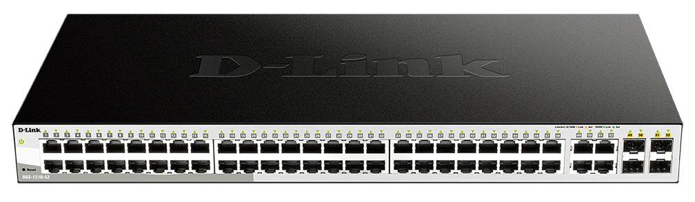

Коммутатор D-Link WebSmart DGS-1210-52/F1A Black, DGS-1210