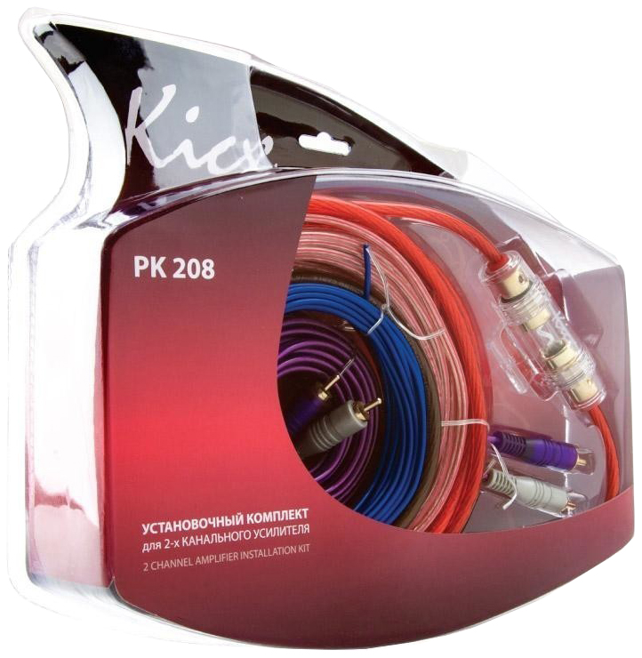 

Комплект проводов для подключения усилителя KICX 9100227, PK 208