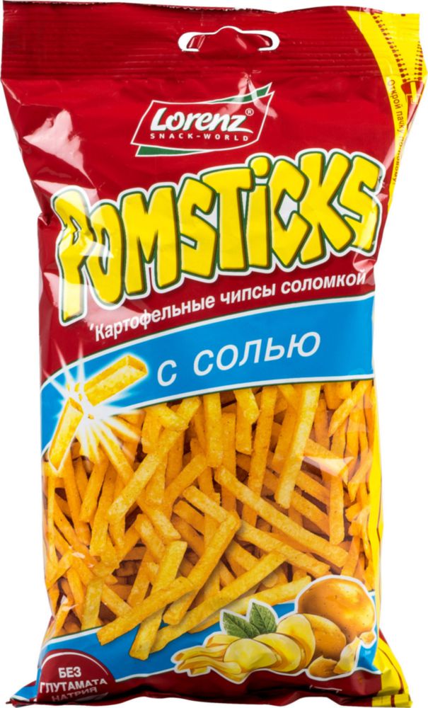 Картофельная соломка. Чипсы Pomsticks 100г. Чипсы Lorenz Pomsticks соль 100г. Соломка Помстикс соль 100 г. Картофельные чипсы соломкой Pomsticks.