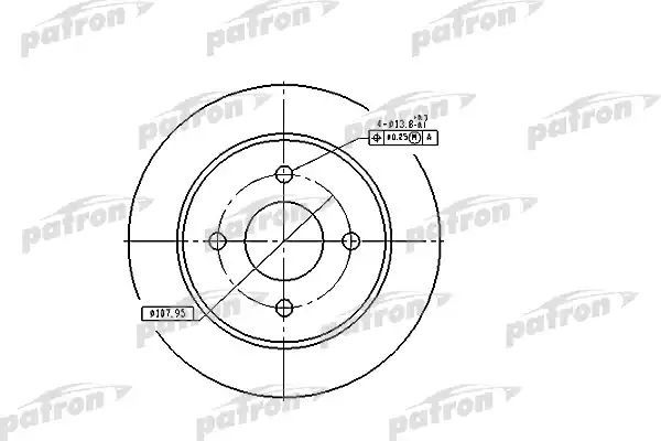 фото Тормозной диск patron pbd2623