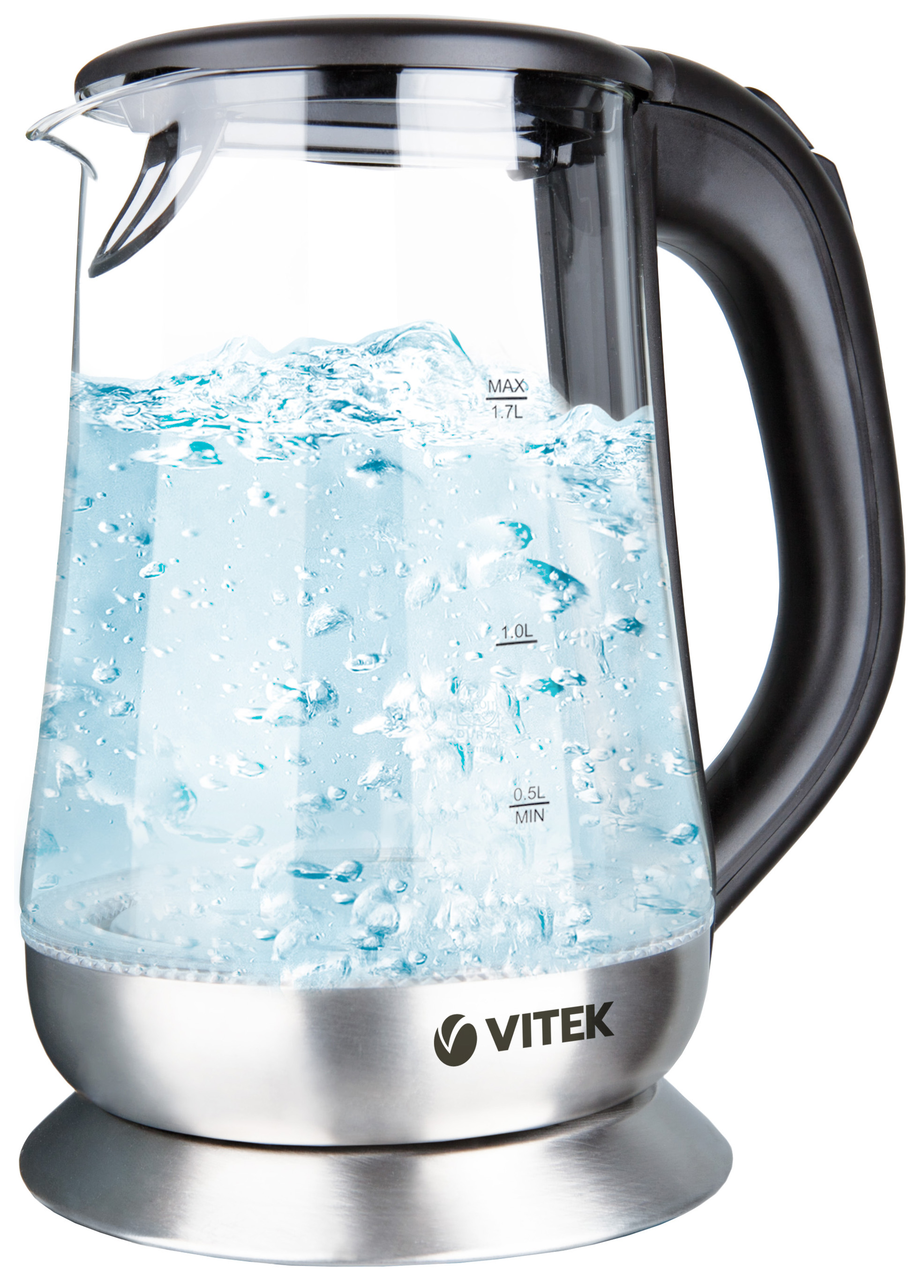 фото Чайник электрический vitek vt-7036 tr black/silver