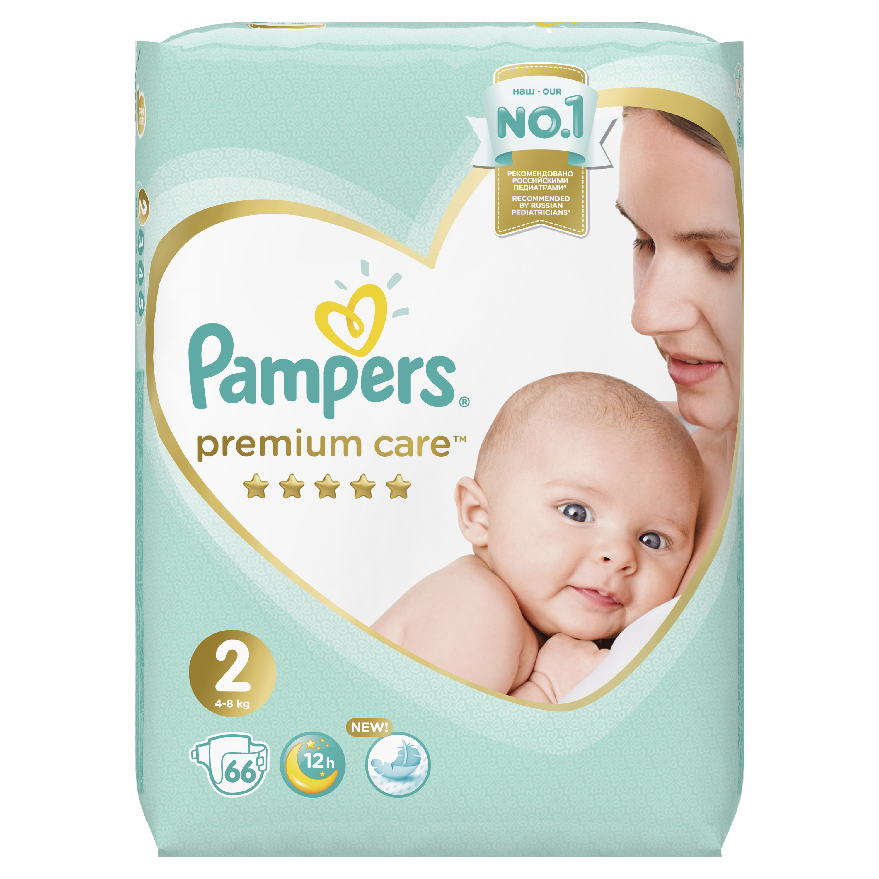 фото Подгузники pampers premium care mini (4-8 кг) 66 шт.