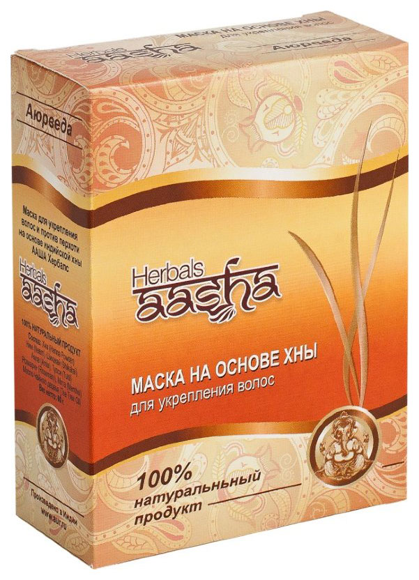 Маска для волос Aasha Herbals На основе хны 80 г кокилакшам чурна santana herbals порошок 100 г