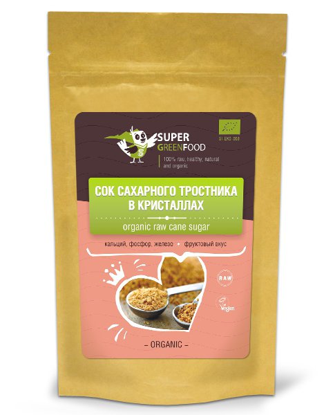 Сахарного тростника сок в кристаллах Super Green Food 150 г