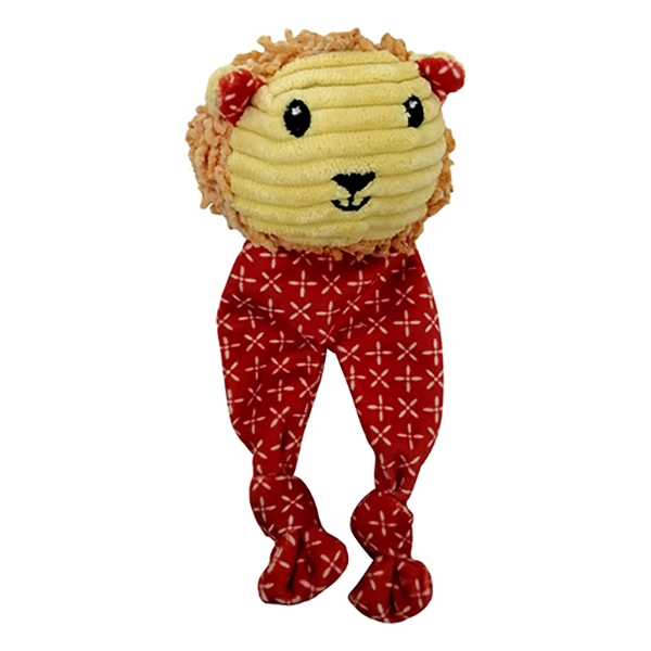 фото Мягкая игрушка для собак chomper mix and match лев с длинными лапами и пищалкой, 18 см