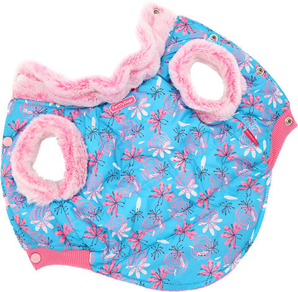 

Куртка для собак FOR MY DOGS Ромашки, унисекс, голубо-розовая, FW594-2018 18, FW594-2018 Ромашки