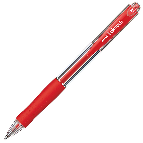 фото Ручка шариковая uni laknock sn-100, красная, 0,7 мм, 1 шт. uni mitsubishi pencil