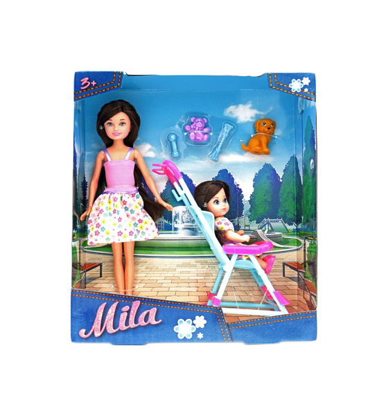 

Куклы "Мила с Вики" в коляске и с собачкой Funky Toys