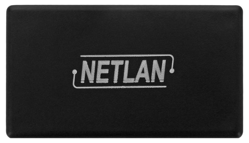 фото Проходной соединитель netlan idc-idc, cat,5e, utp, черный, 10шт,