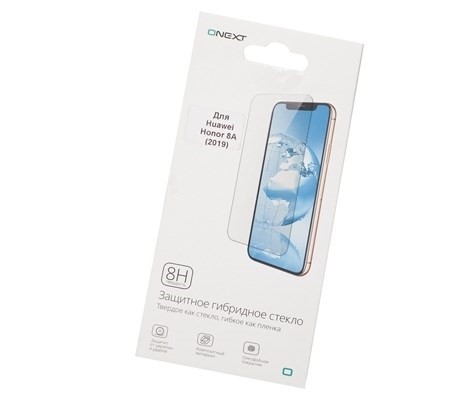 

Защитное стекло ONEXT Hybrid Protective Glass для Honor 8A