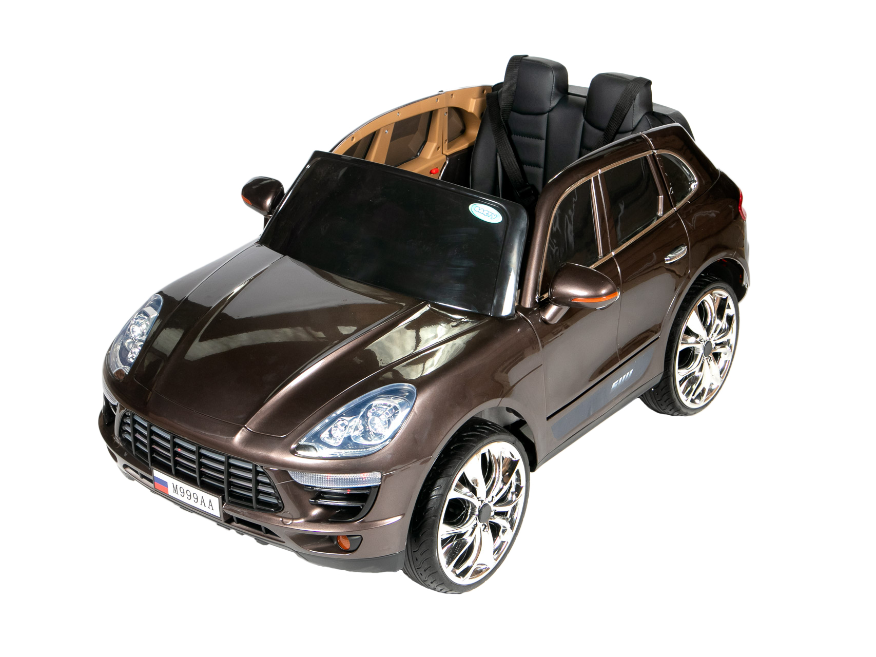 Детский электромобиль Barty М999АА (Porsche Macan), Коричневый электромобиль rivertoys porsche panamera a444aa vip
