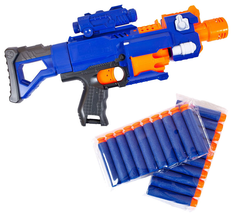 МегаБластер игрушечный ABtoys стреляющий мягкими снарядами 20 шт. в комплекте abtoys мегабластер с 14 мягкими снарядами и аксессуарами