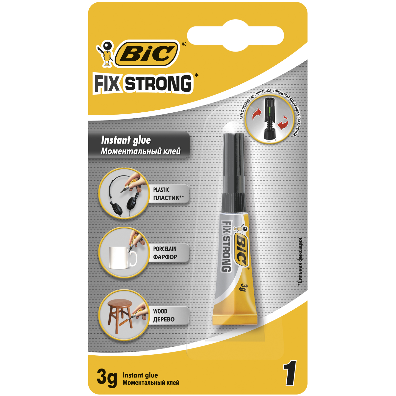 фото Клей bic fix strong блистер x1