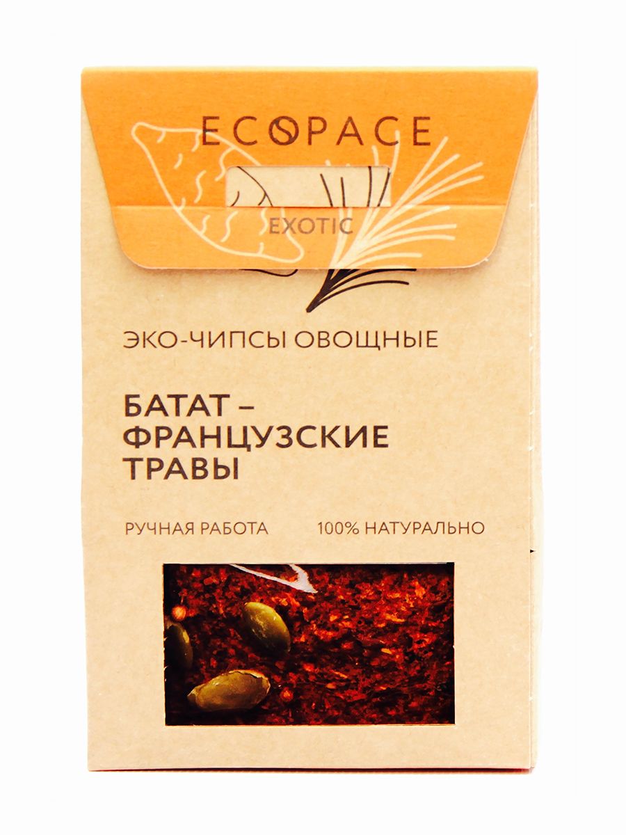 

Эко-чипсы овощные Exotic батат-французские травы 40 г