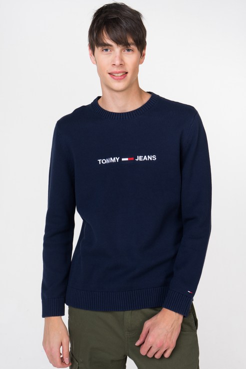 фото Пуловер мужской tommy jeans dm0dm05829 синий xxl