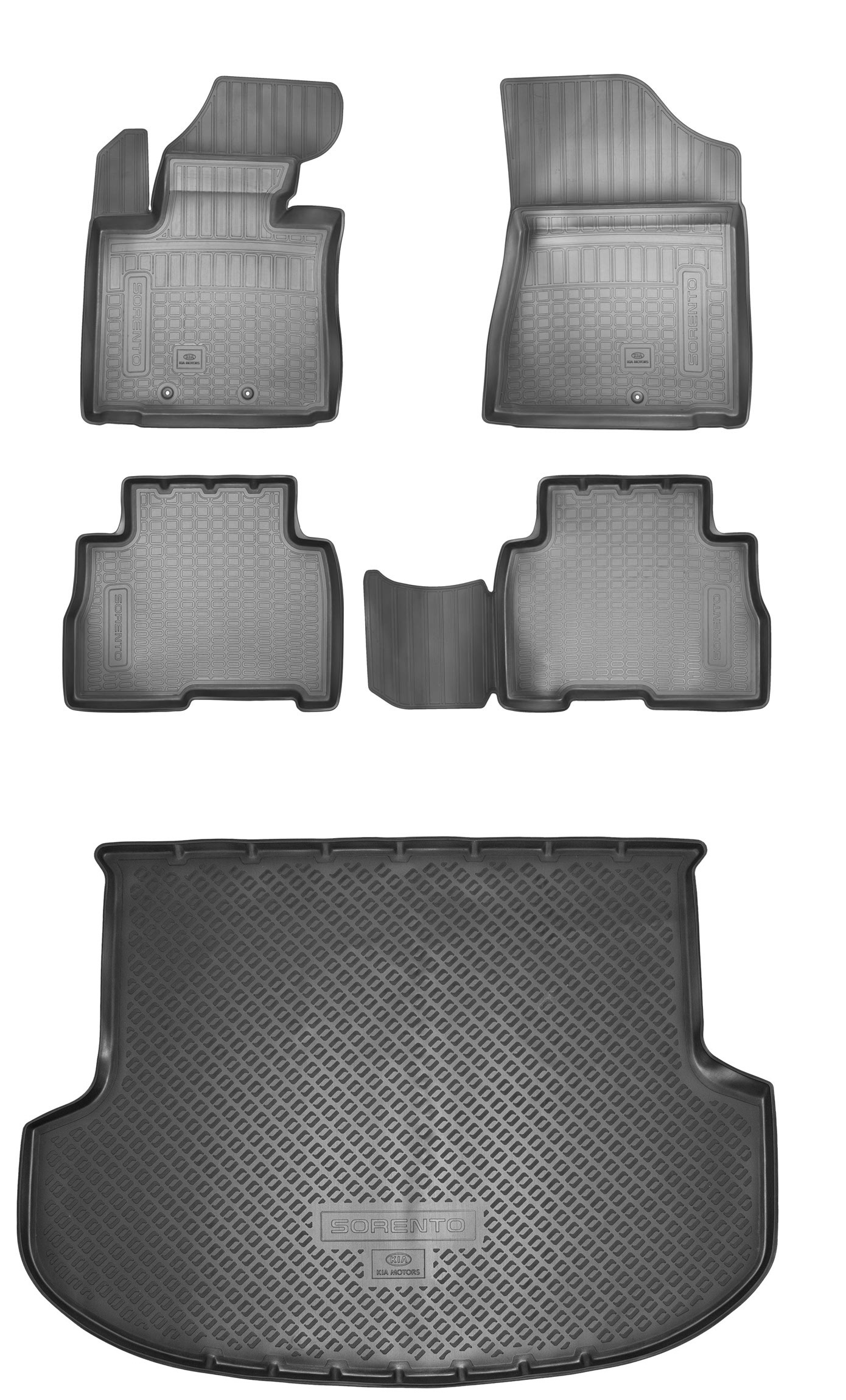 Коврик салона, резиновый (без подлокотника) коврик багажника KIA арт. R8130H0210P