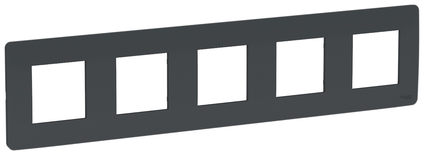 

Рамка 5-модульная "Unica Studio" (антрацит), Черный