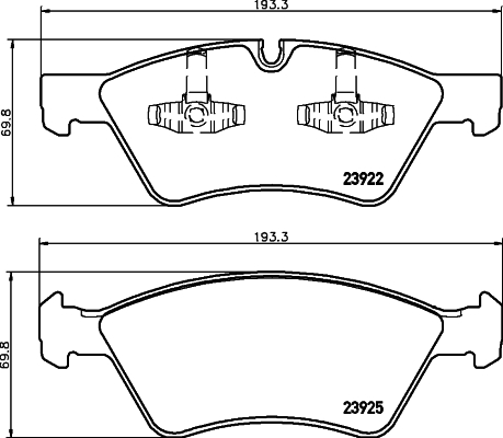 фото Комплект тормозных колодок hella 8db355012011 hella pagid/behr