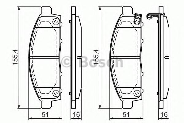 

Комплект тормозных колодок BOSCH 0986494268