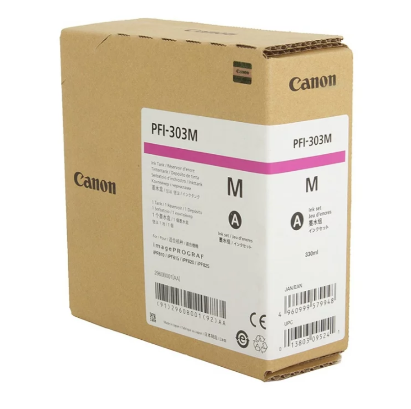 

Картридж для струйного принтера Canon PFI-303M пурпурный, оригинал, PFI-303M